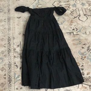 STAUD Elio Off-the-shoulder Poplin Dress 4